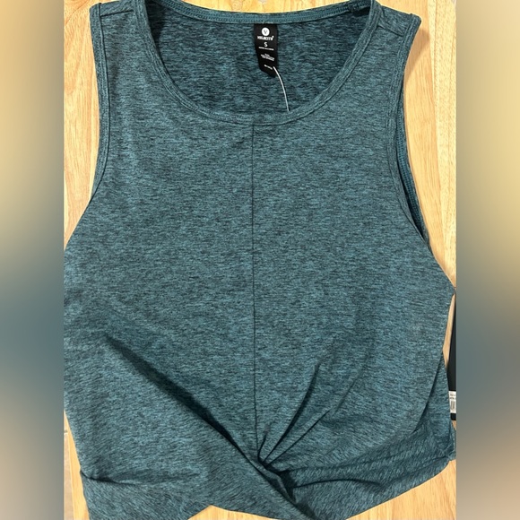 Velocity Dusky Teal Twist Front Athletic Tank Top Women's Small (S) NWT - Picture 2 of 5